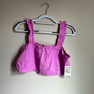 BP. Magenta Ruffle Crop Top Size Large